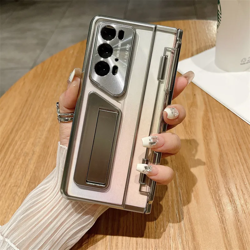 Honor Magic V2rsr phone case, foldable screen protector, electroplated transparent drop-proof protective case.