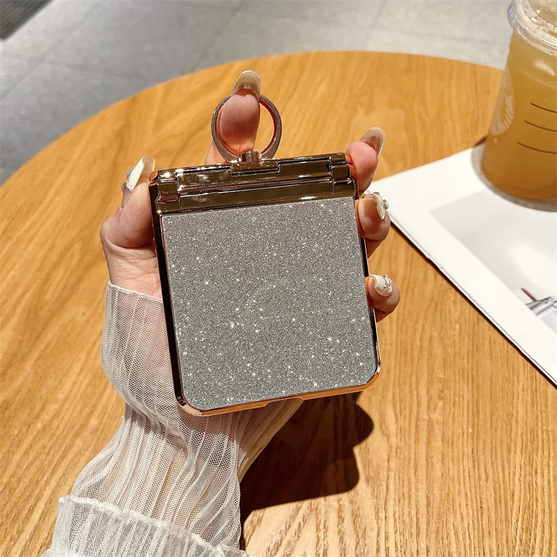 Huawei P50 Pocket Phone Case, P50 Foldable Screen Protector, Glitter, Vegan Leather, Hinge, Full Coverage, Drop Protection