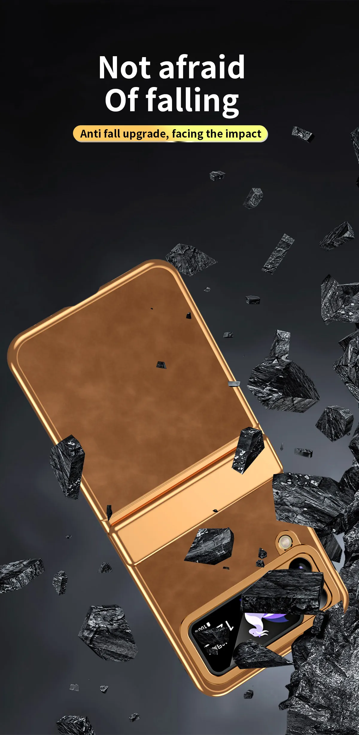Compatible with Samsung Flip 5 phone case, FLIP4 foldable screen, light luxury pure color leather, thin and light drop-proof protective case.