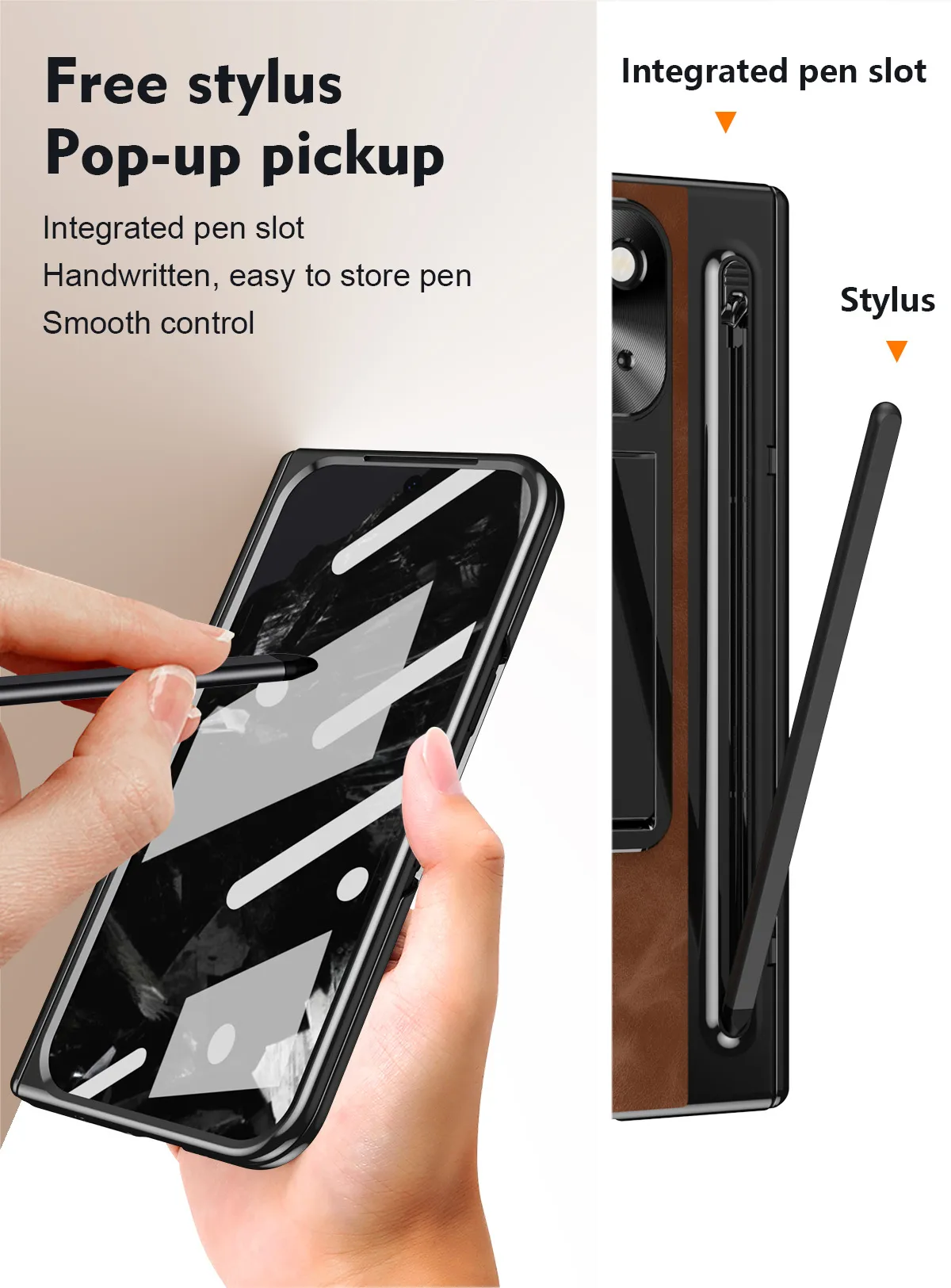 Compatible with Google Pixel 9 Pro phone case, featuring a leather hinge and full-coverage drop protection.