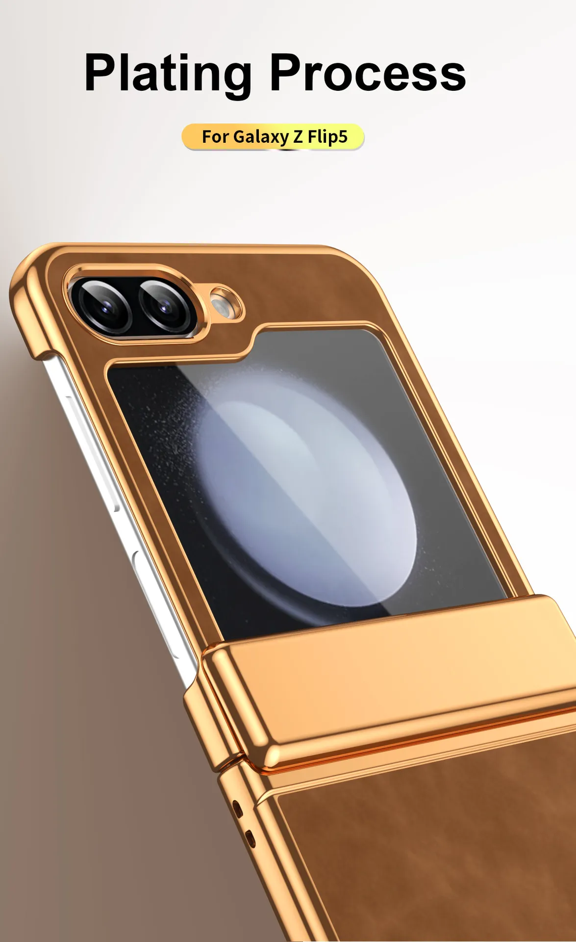 Compatible with Samsung Flip 7FE phone case, FLIP 6 foldable screen, light luxury pure color leather, thin and light drop-proof protective case