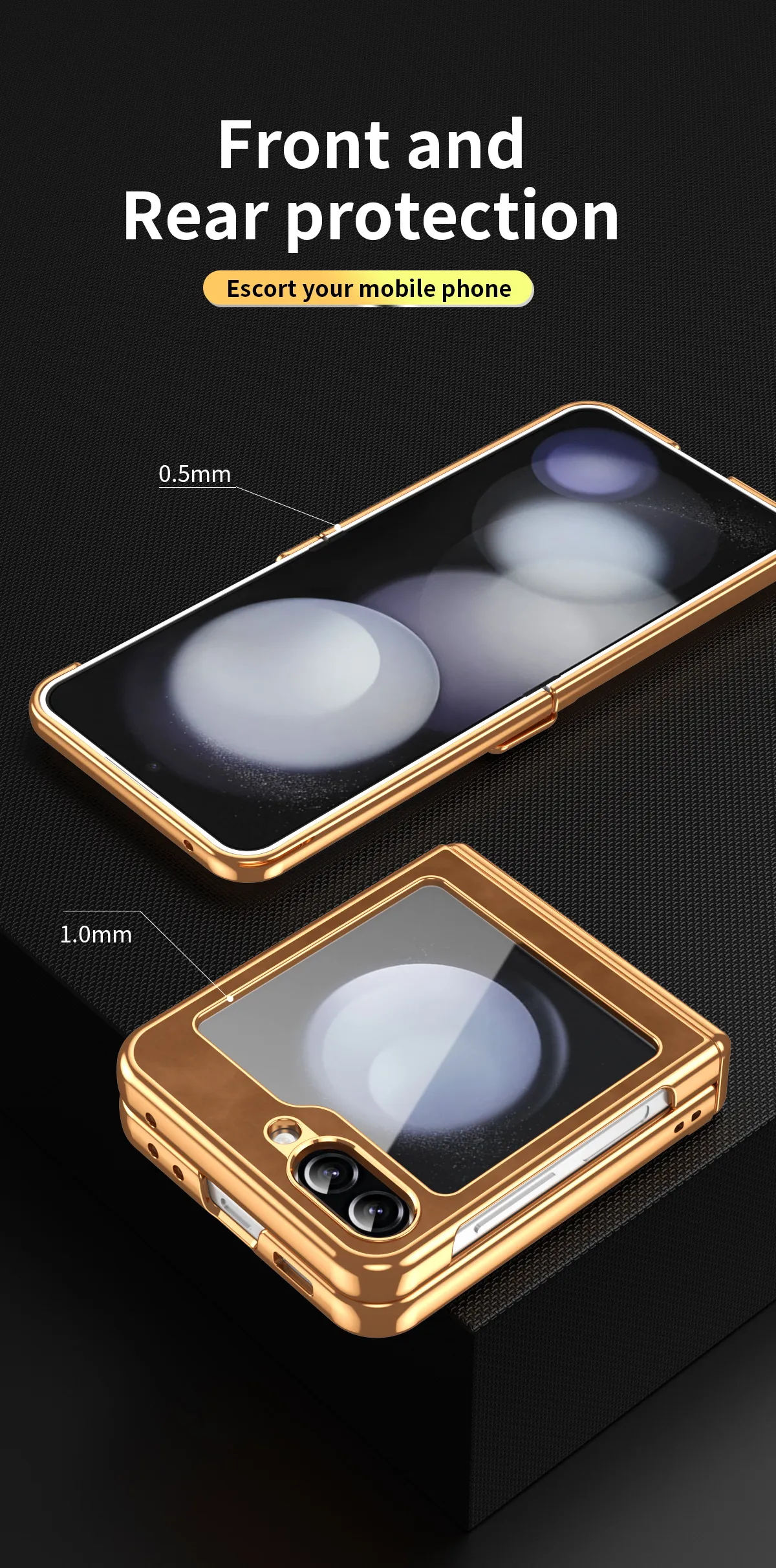 Compatible with Samsung Flip 7FE phone case, FLIP 6 foldable screen, light luxury pure color leather, thin and light drop-proof protective case
