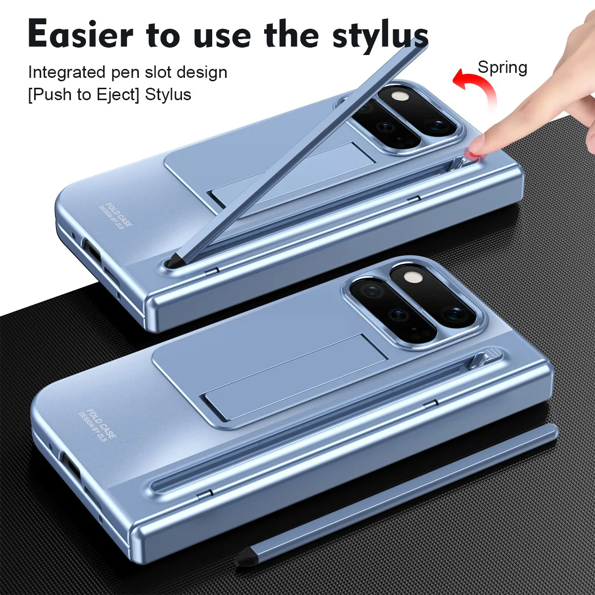 Compatible with Google Pixel 11 Pro phone case; Pixel 9 Pro folding electroplated hinge for full-coverage drop protection.