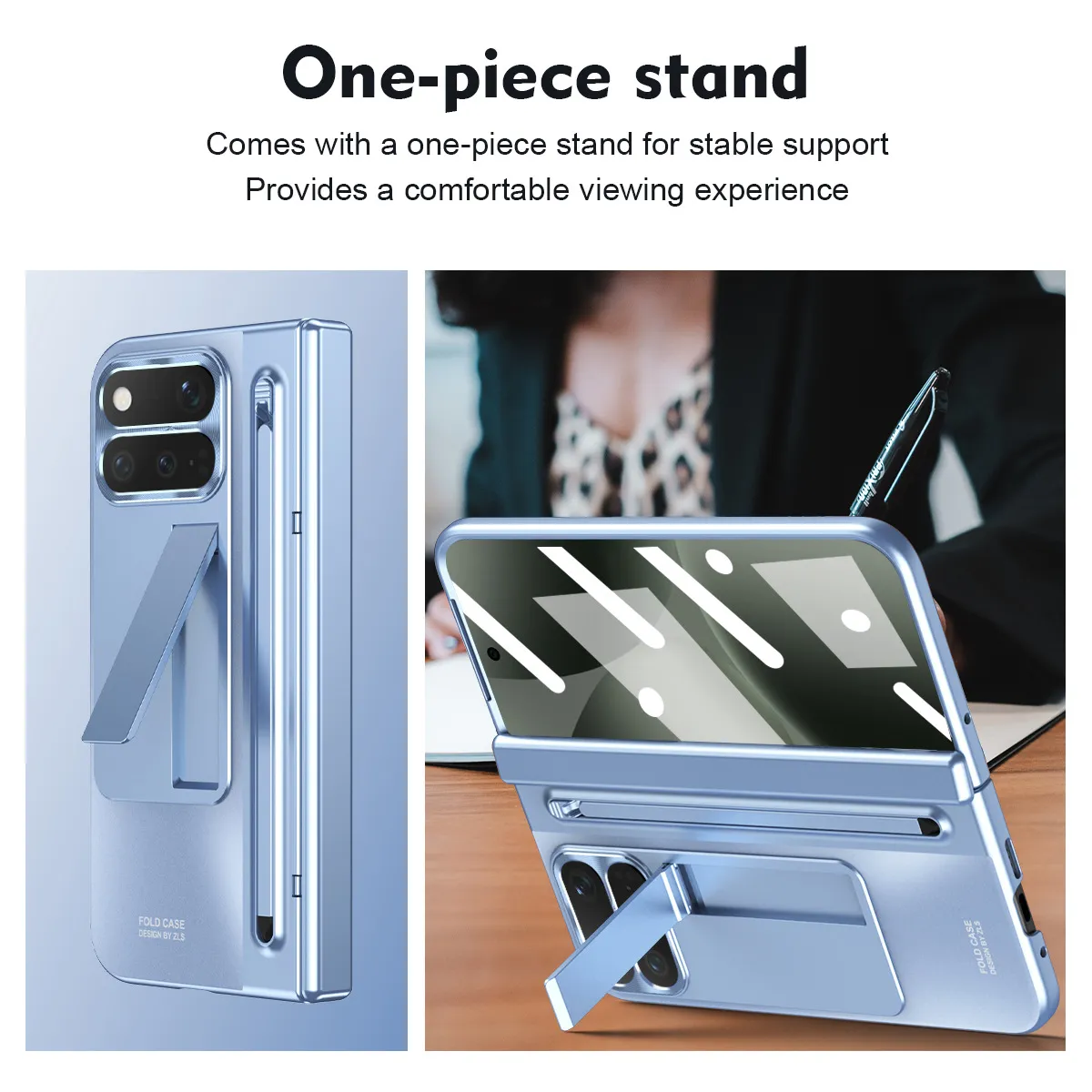 Compatible with Google Pixel 11 Pro phone case; Pixel 9 Pro folding electroplated hinge for full-coverage drop protection.