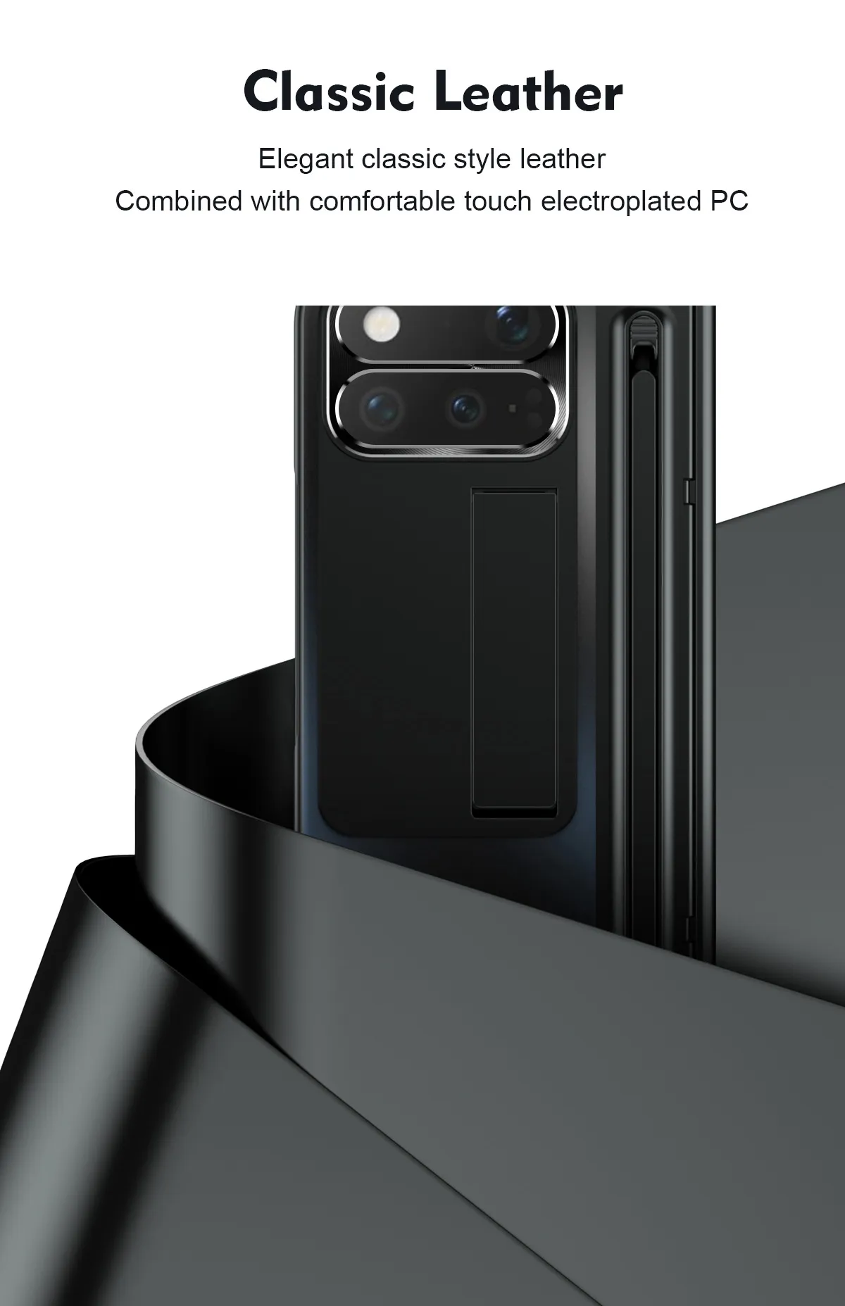 Compatible with Google Pixel 11 Pro phone case; Pixel 9 Pro folding electroplated hinge for full-coverage drop protection.