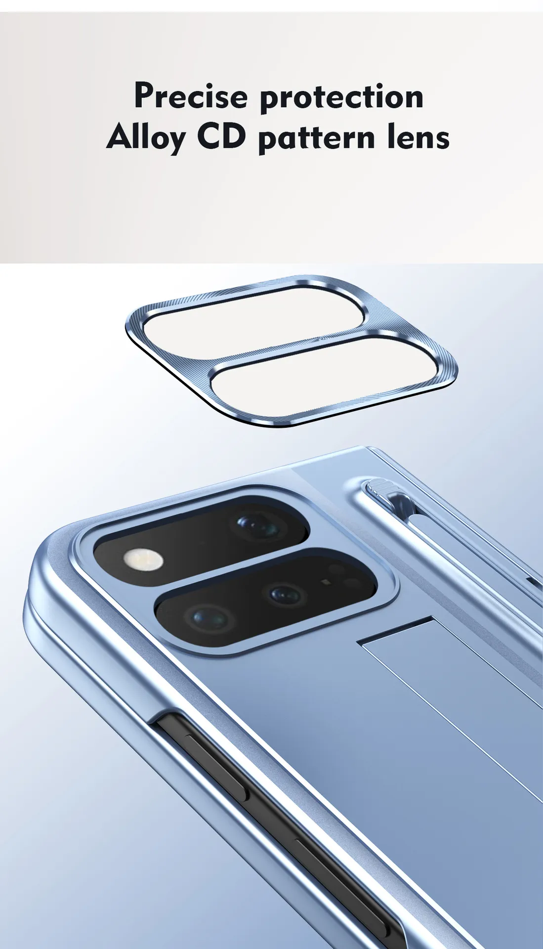 Compatible with Google Pixel 11 Pro phone case; Pixel 9 Pro folding electroplated hinge for full-coverage drop protection.