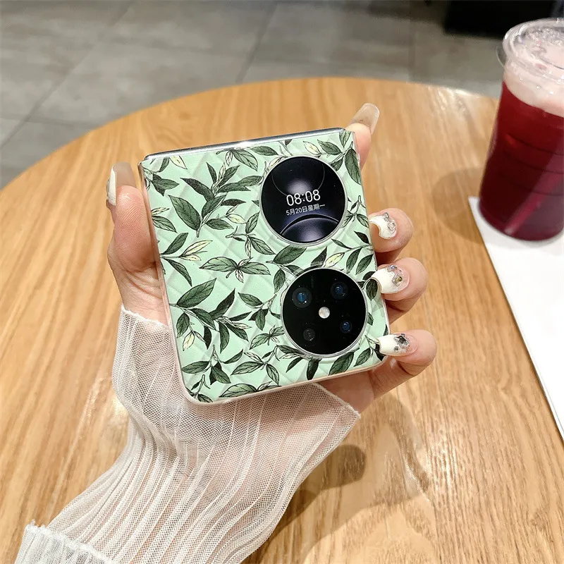Huawei Pocket 2 Phone Case, P50 Treasure Box Foldable Screen Protective Leather Case, Summer Cool, 5G Drop Protection Suitable