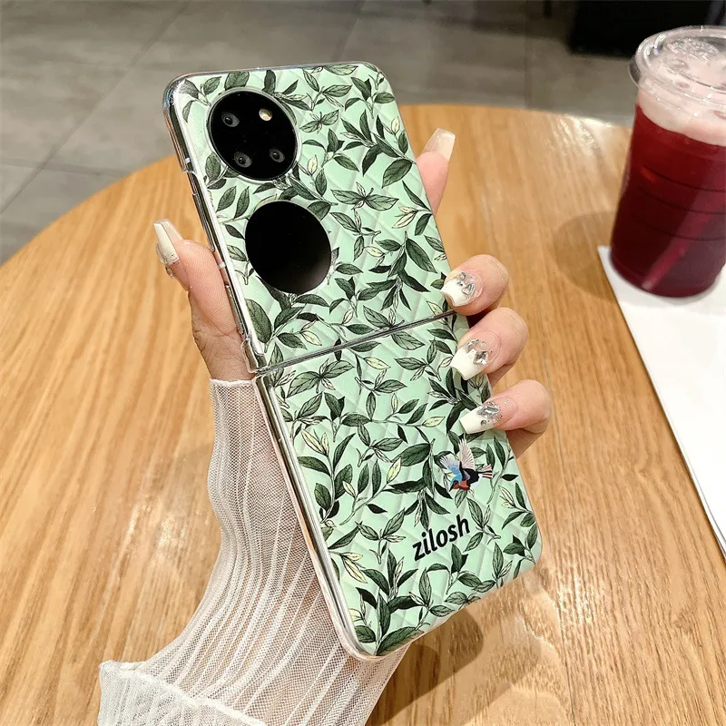 Huawei Pocket 2 Phone Case, P50 Treasure Box Foldable Screen Protective Leather Case, Summer Cool, 5G Drop Protection Suitable