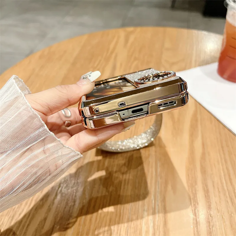 Suitable for OPPO Find N3 Flip phone case, vegan leather hinge, N2FLIP carrying wrist strap, drop-proof protective case