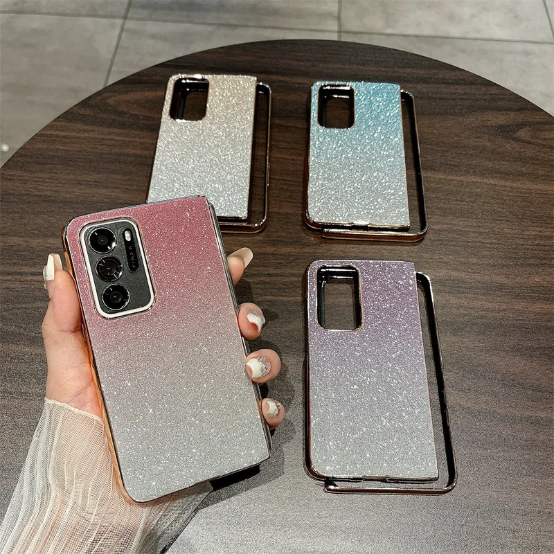 Compatible OPPO Find N phone case, foldable screen, FINDN handheld wrist strap, glitter stand, drop-proof protective case