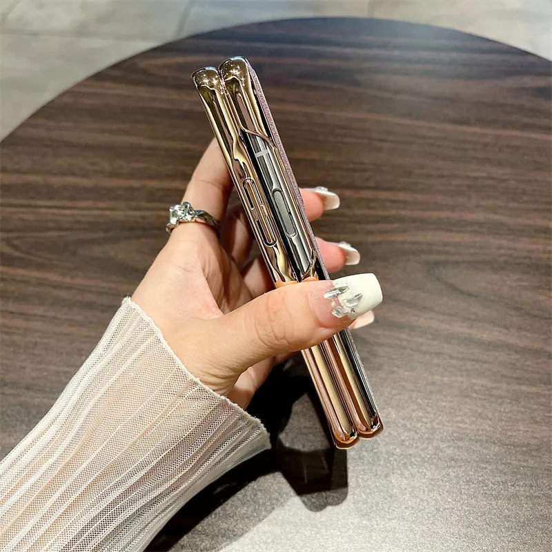 Compatible OPPO Find N phone case, foldable screen, FINDN handheld wrist strap, glitter stand, drop-proof protective case