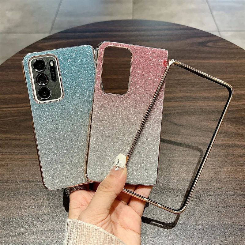 Compatible OPPO Find N phone case, foldable screen, FINDN handheld wrist strap, glitter stand, drop-proof protective case