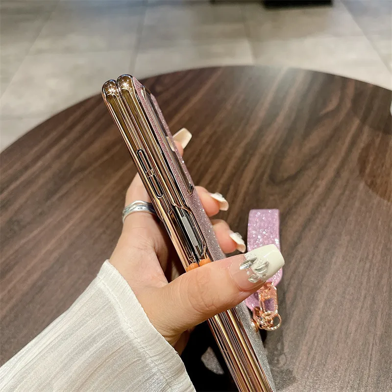 Honor MagicVS2 phone case, VS2 folding screen case, glittery carrying case with wrist strap, full-coverage drop-proof protective case.