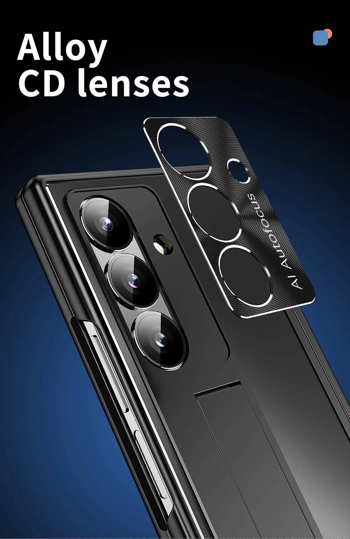 Compatible with Samsung Zfold8 Ultra phone case, ZFOLD8 pen slot aluminum alloy double hinge full-coverage protective case