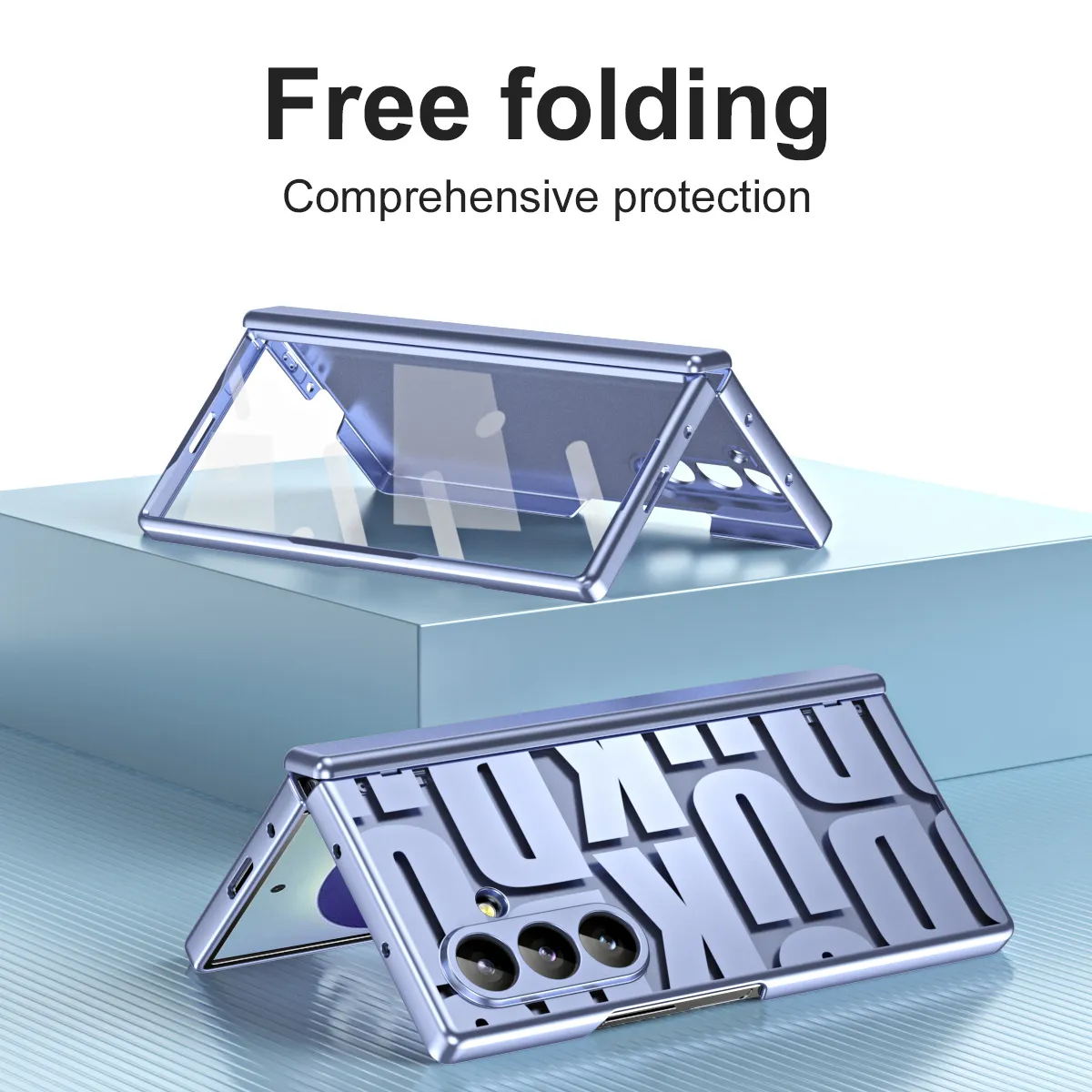 Compatible with Samsung Zfold8 Ultra phone case, FOLD8 foldable screen trendy electroplated hinge drop-proof protective case