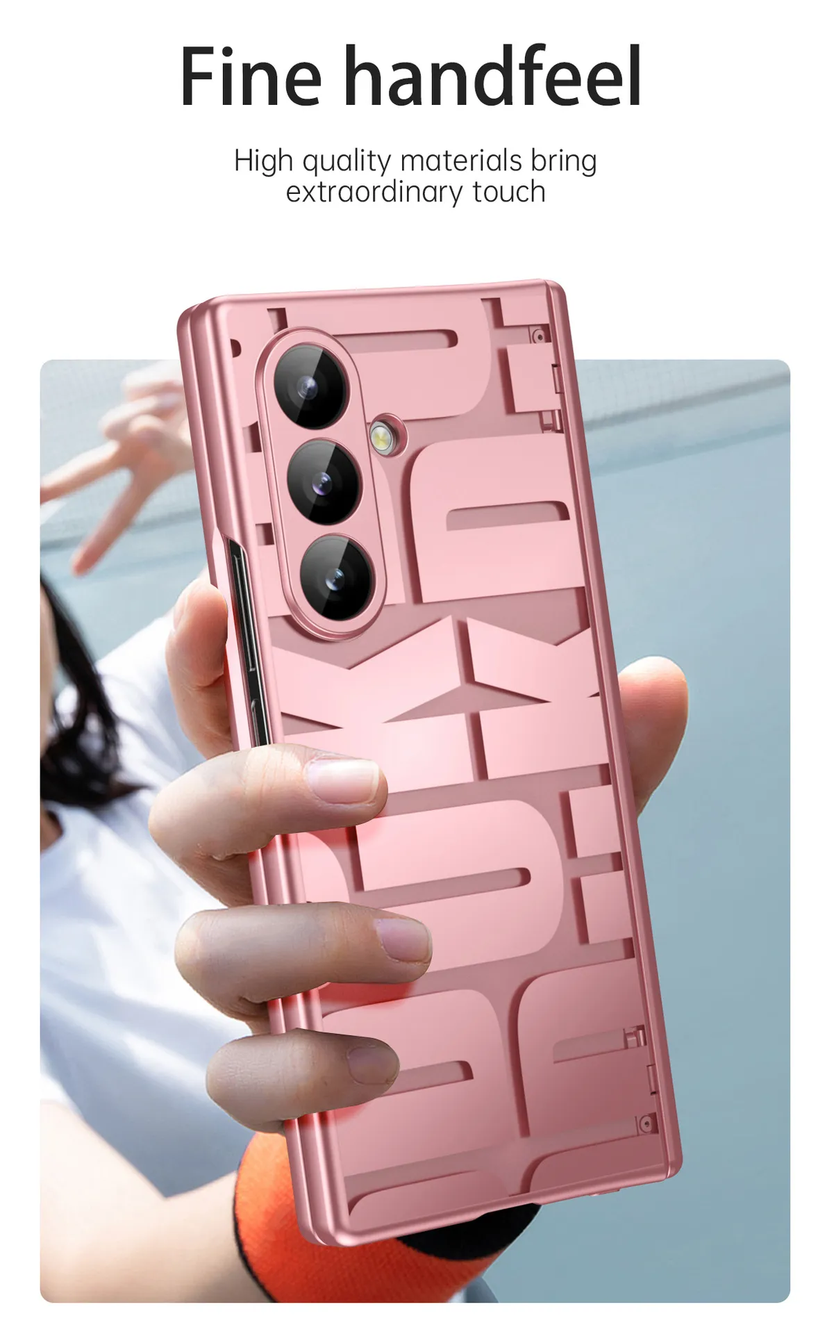 Compatible with Samsung Zfold8 Ultra phone case, FOLD8 foldable screen trendy electroplated hinge drop-proof protective case