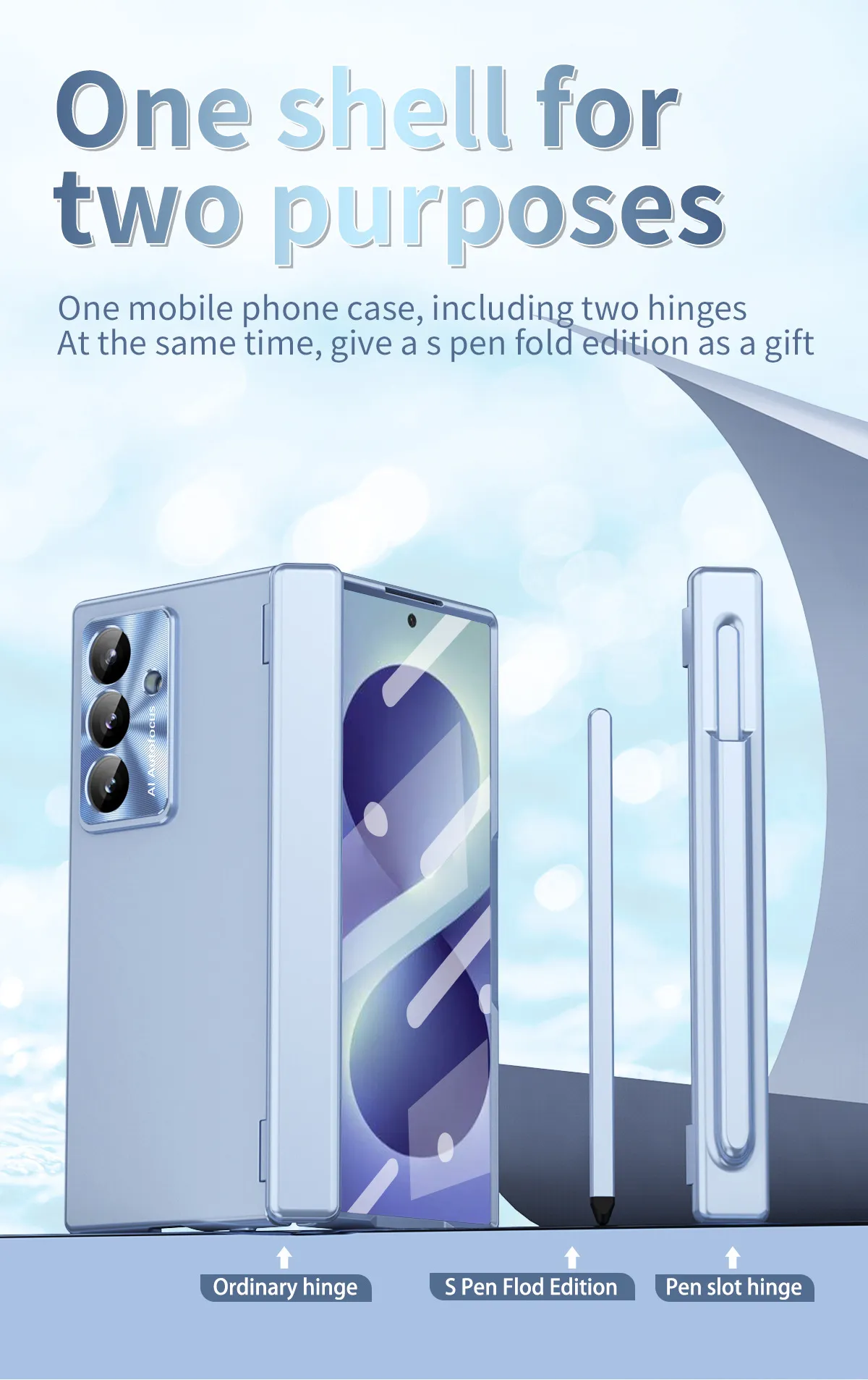 Samsung ZFold 8 Ultra phone case with magnetic hinge, folding protective case, pen slot, full coverage, drop protection.