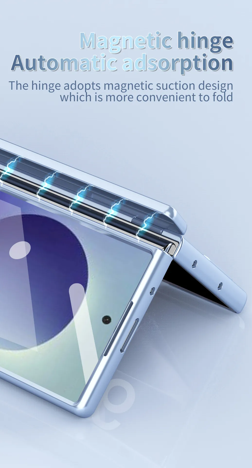 Samsung ZFold 8 Ultra phone case with magnetic hinge, folding protective case, pen slot, full coverage, drop protection.