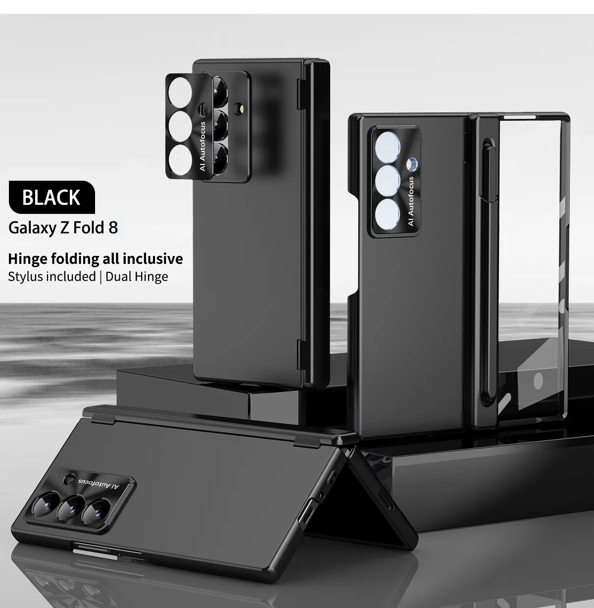 Samsung ZFold 8 Ultra phone case with magnetic hinge, folding protective case, pen slot, full coverage, drop protection.