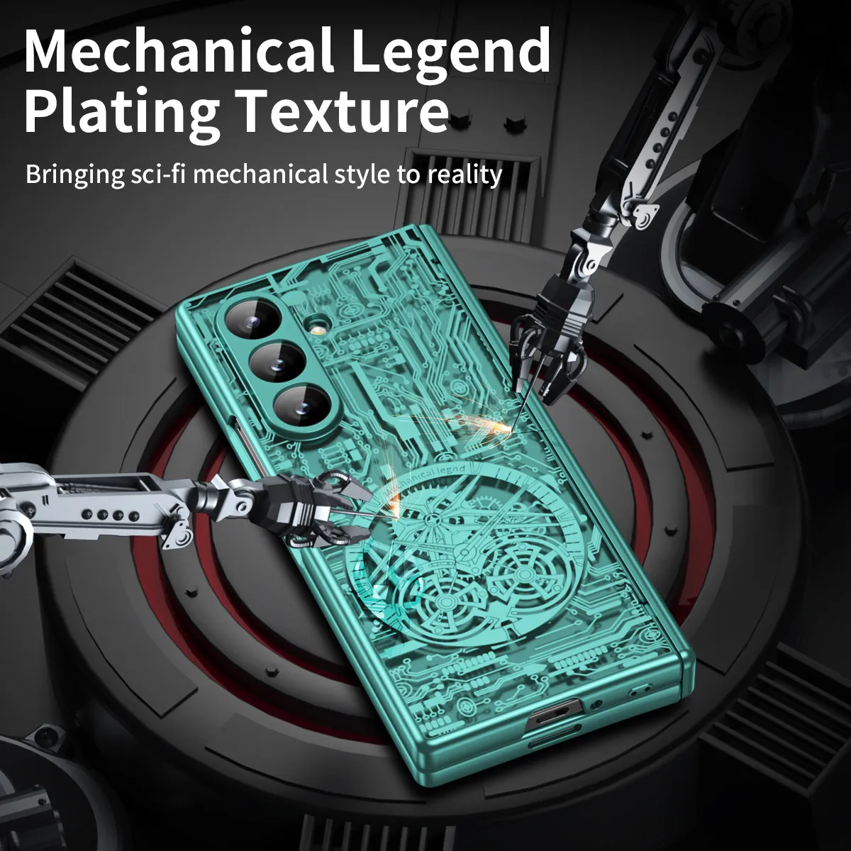 Compatible with Samsung Zfold8 Ultra phone case, FOLD8 foldable screen electroplated mechanical legendary full-coverage protective case