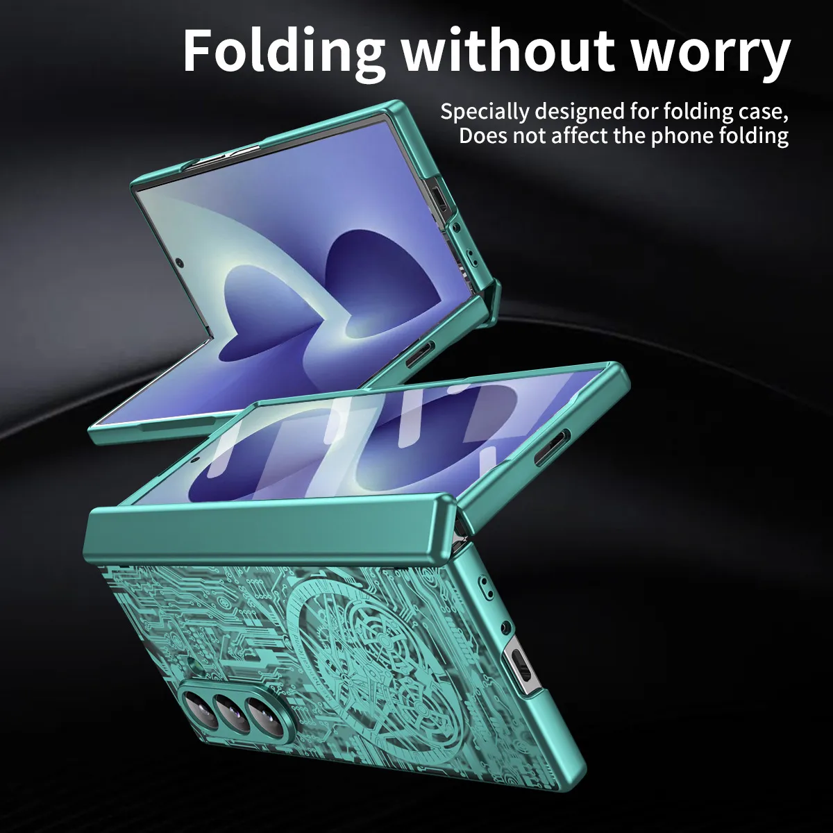 Compatible with Samsung Zfold8 Ultra phone case, FOLD8 foldable screen electroplated mechanical legendary full-coverage protective case