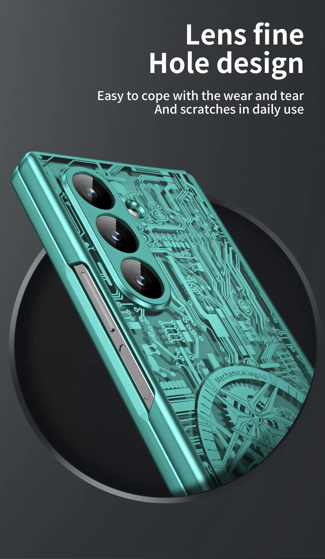 Compatible with Samsung Zfold8 Ultra phone case, FOLD8 foldable screen electroplated mechanical legendary full-coverage protective case