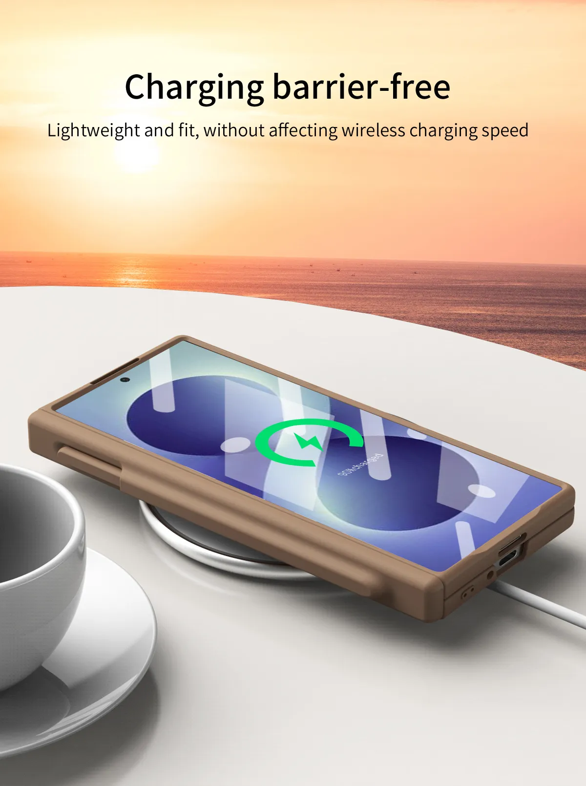Compatible with Samsung Zfold 8 Ultra phone case, solid color, minimalist design, hinge, full coverage, drop protection.