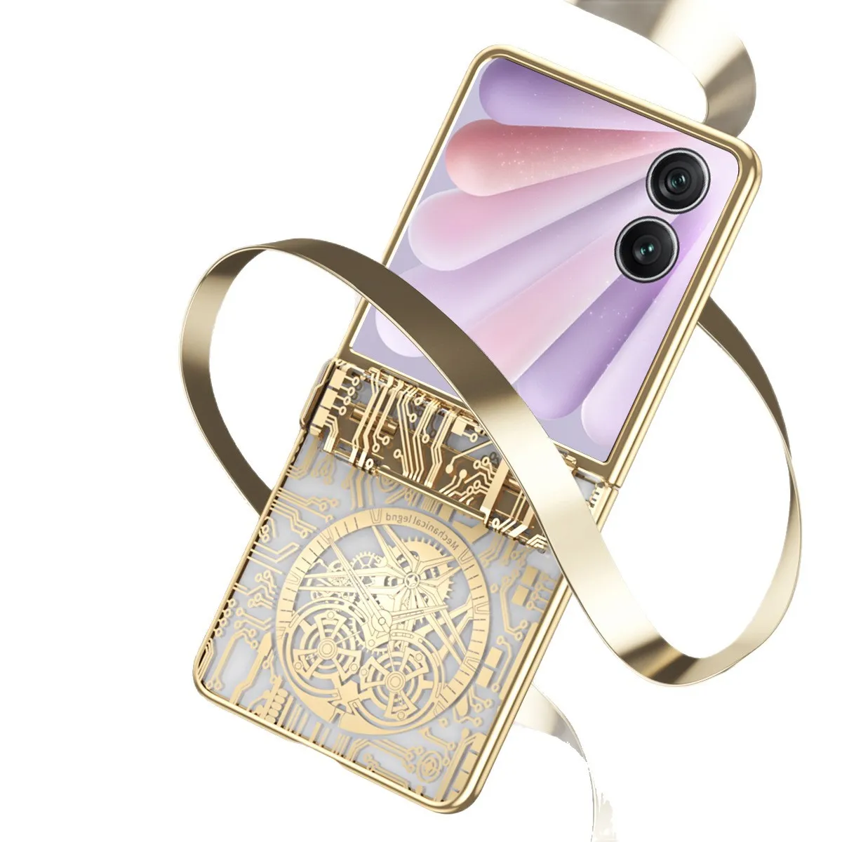 Honor Magic V Flip2 phone case, foldable screen, electroplated mechanical legendary hinge, drop-proof protective case.