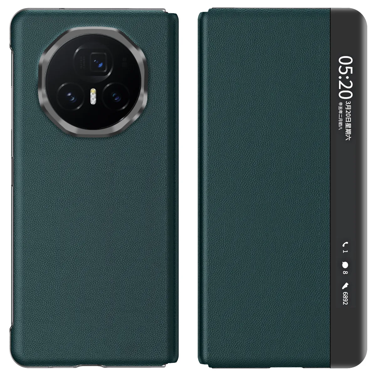 Honor MagicV3 official smart window leather case, ultra-thin anti-drop protective case for MagicV3 phones.