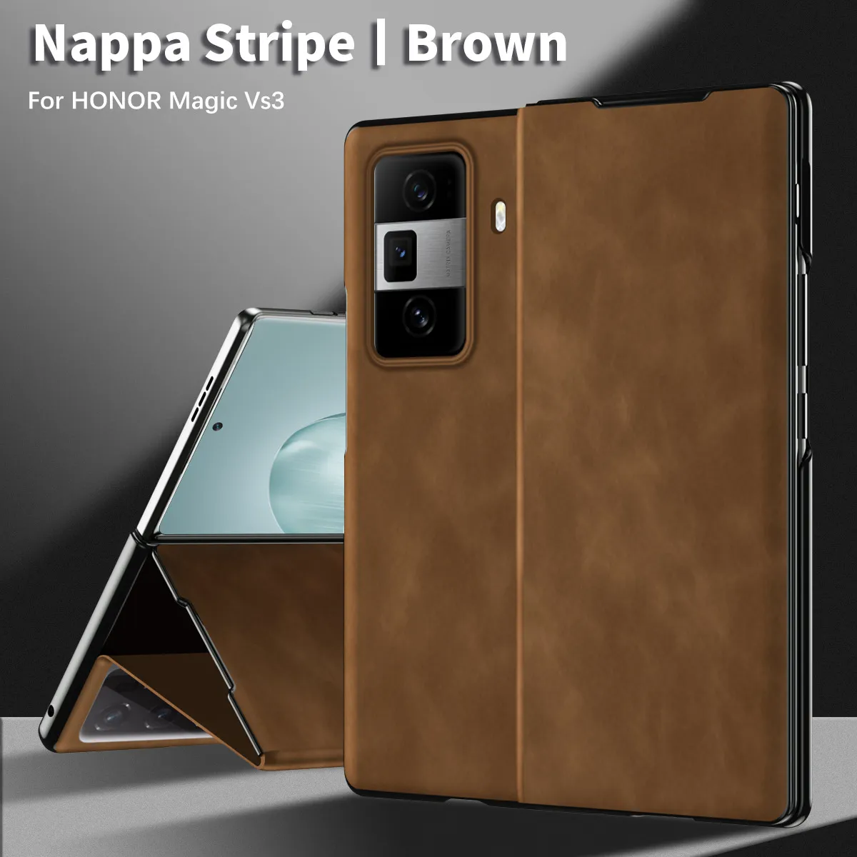 Honor MagicVS3 Phone Case Nappa Leather Case, MagicVS3 Ultra-thin Business Full Coverage Drop-proof Protective Case