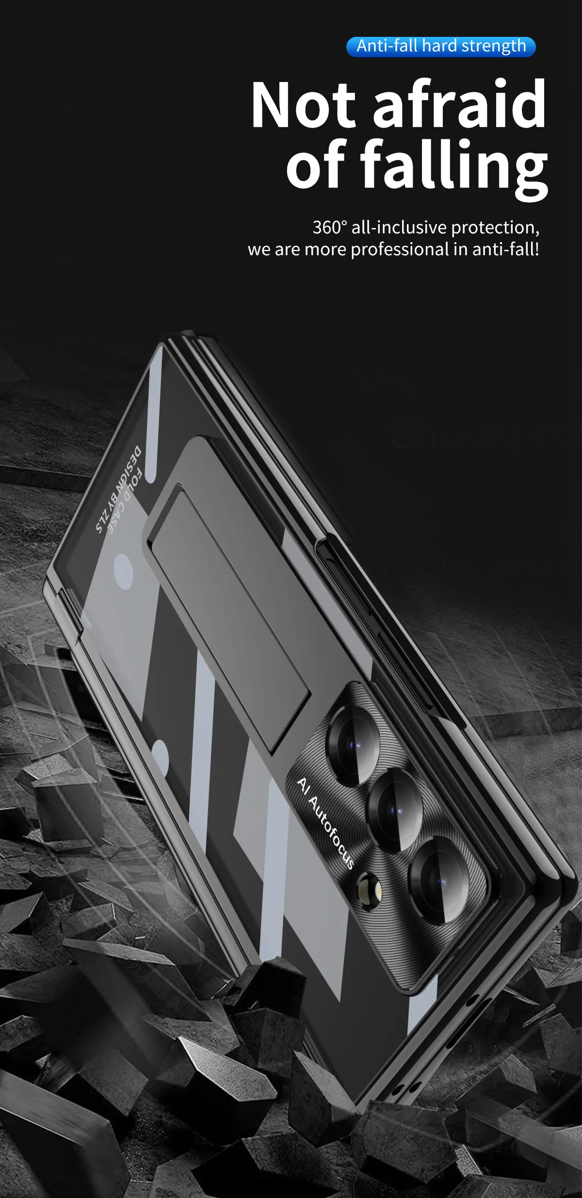 Samsung ZFold 8 Ultra phone case with magnetic hinge, electroplated shockproof design.