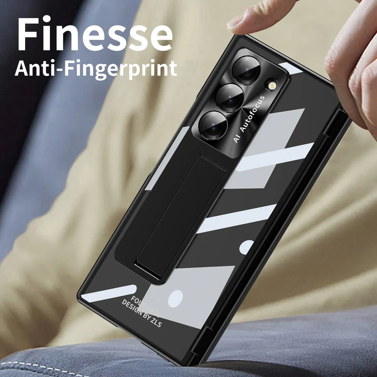 Samsung ZFold 6 Phone Case FOLD6 Magnetic Hinge Folding Protective Case W24 Electroplated Transparent Case Solid Color Applicable