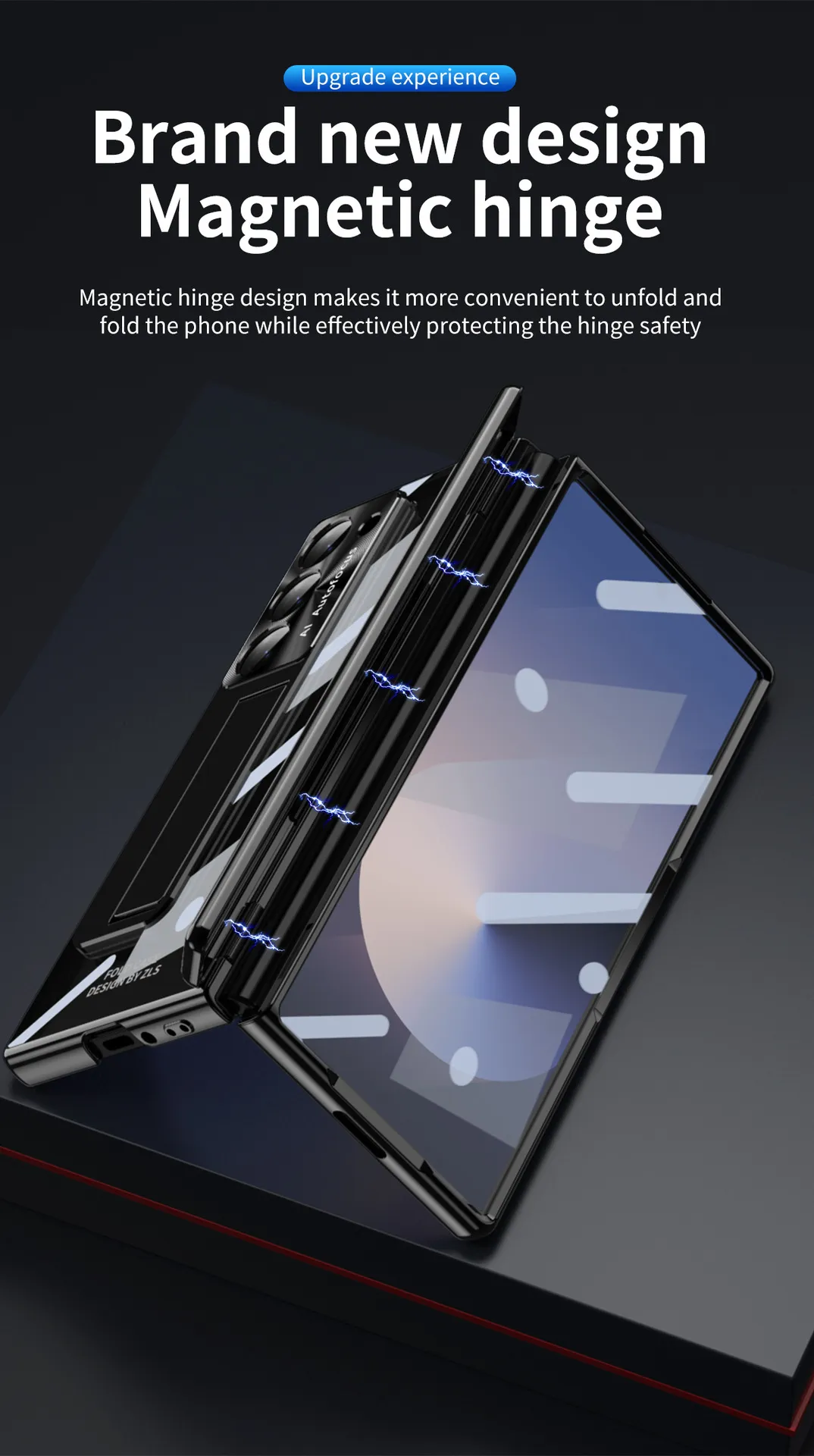 Samsung ZFold 6 Phone Case FOLD6 Magnetic Hinge Folding Protective Case W24 Electroplated Transparent Case Solid Color Applicable