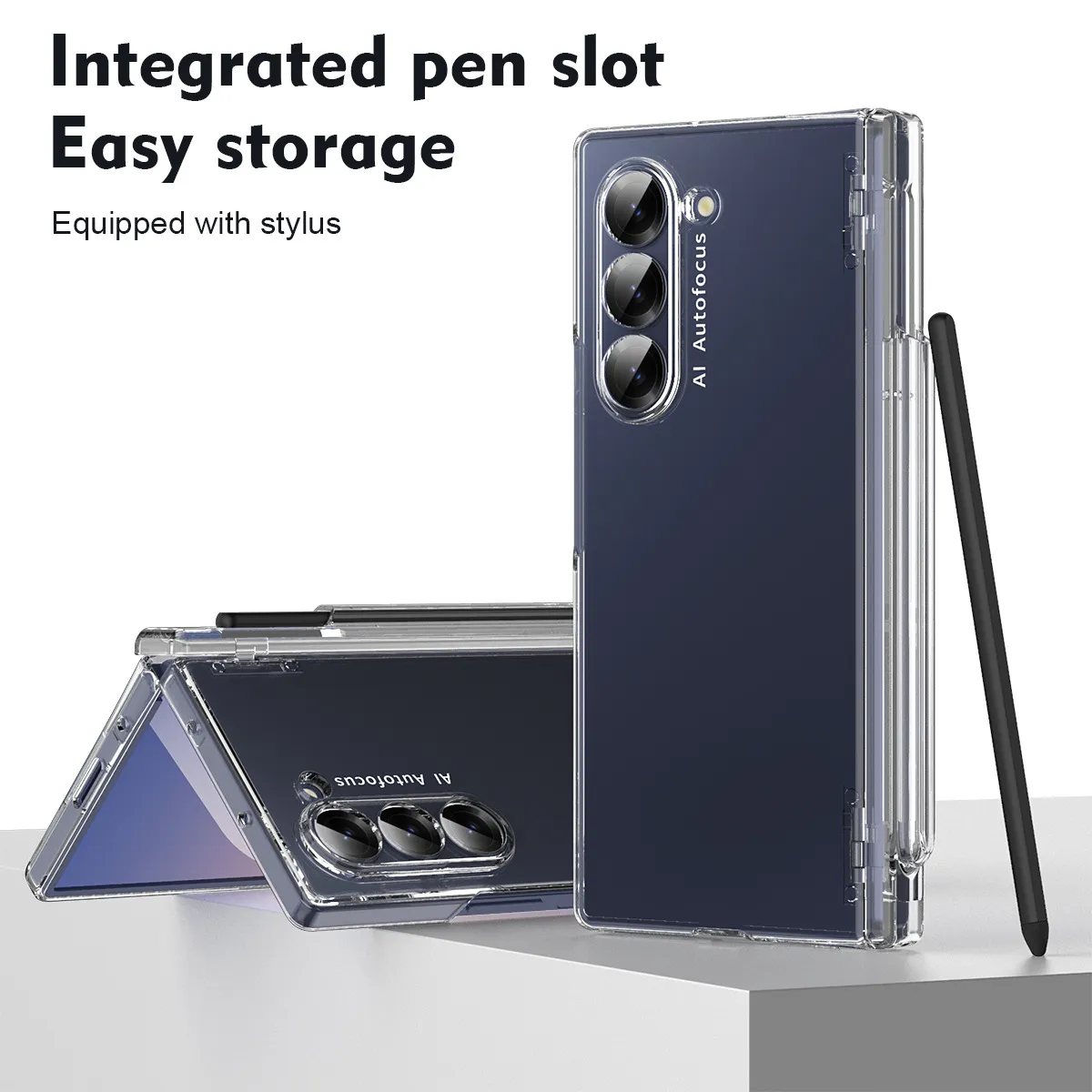 Compatible with Samsung Zfold7 phone case, new pen slot FOLD6 ultra-thin business solid color full-coverage protective case for stylus pen.