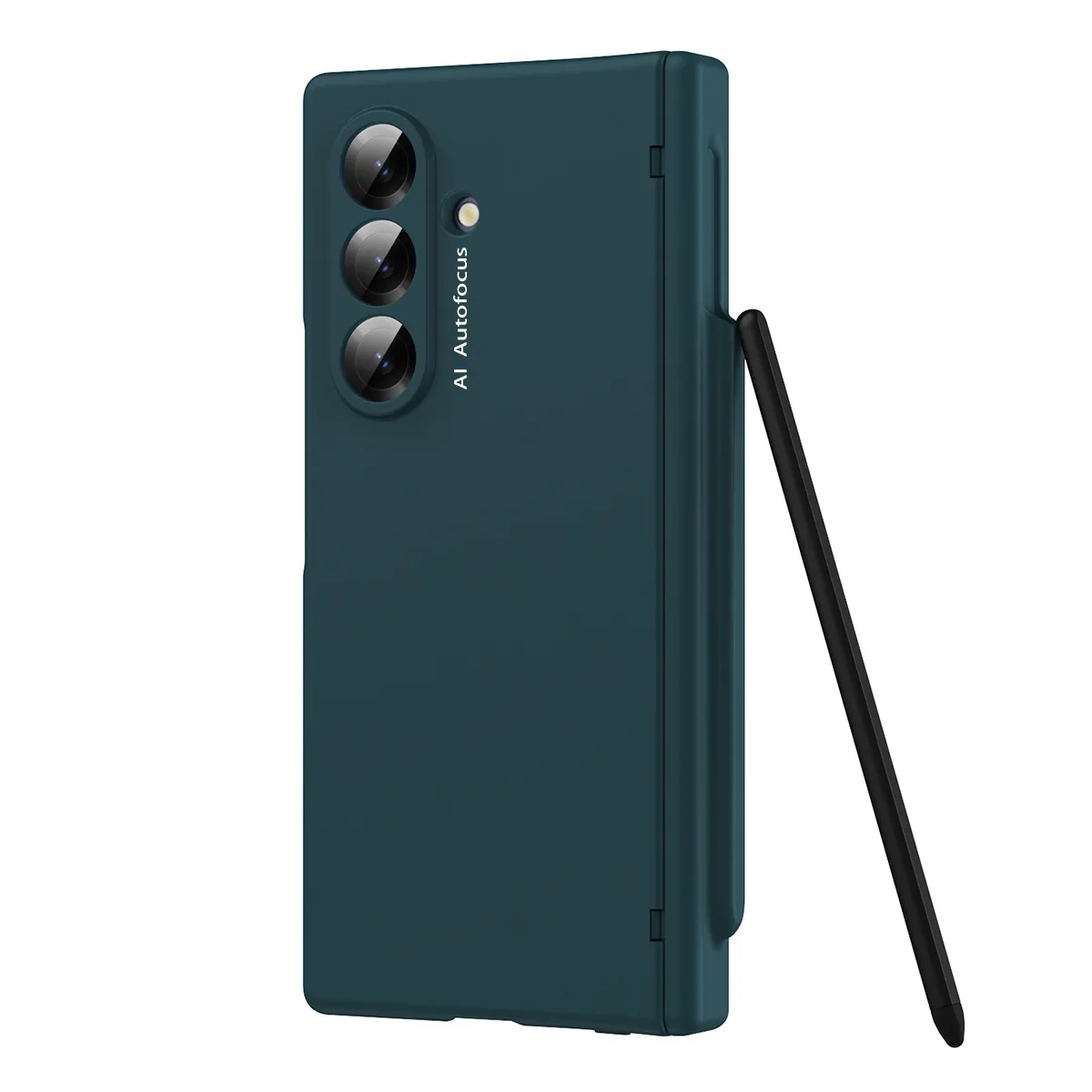 Compatible with Samsung Zfold7 phone case, new pen slot FOLD6 ultra-thin business solid color full-coverage protective case for stylus pen.