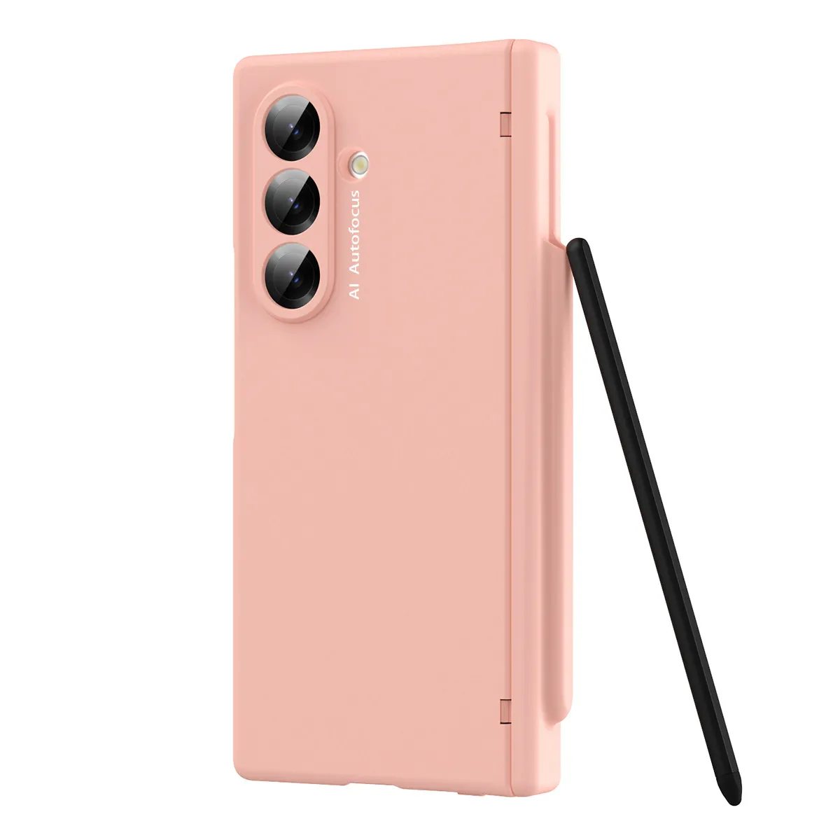 Compatible with Samsung Zfold7 phone case, new pen slot FOLD6 ultra-thin business solid color full-coverage protective case for stylus pen.