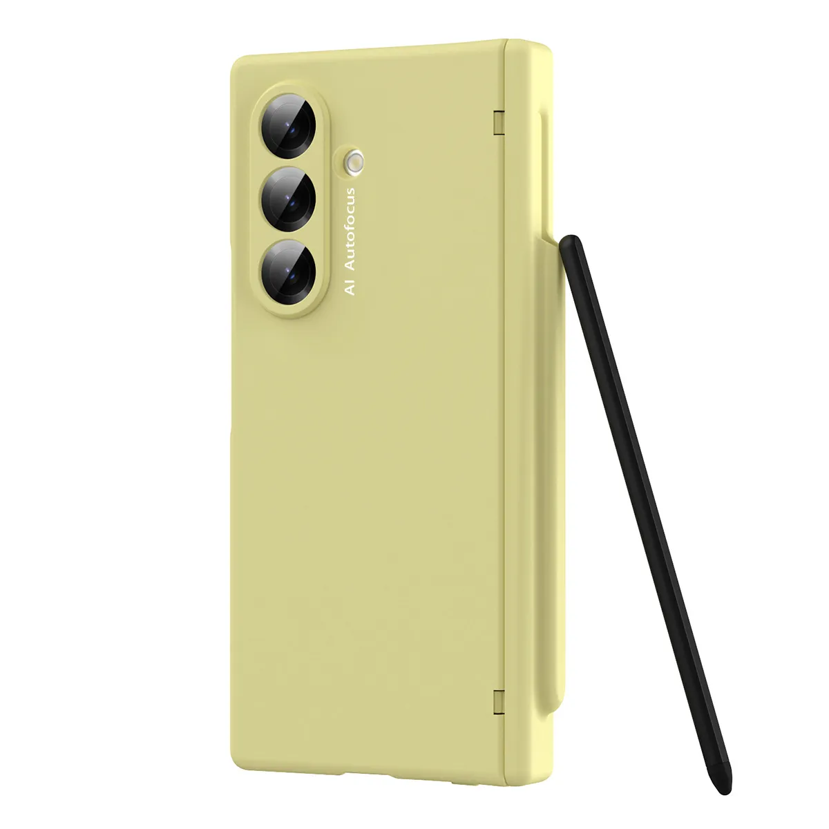 Compatible with Samsung Zfold7 phone case, new pen slot FOLD6 ultra-thin business solid color full-coverage protective case for stylus pen.