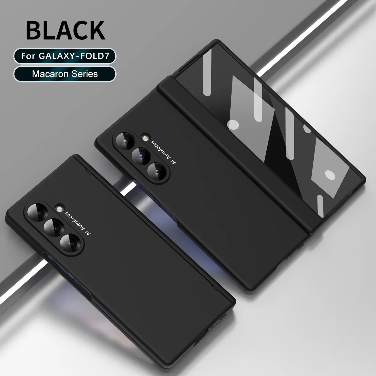 Compatible with Samsung Zfold7 phone case, new pen slot FOLD6 ultra-thin business solid color full-coverage protective case for stylus pen.