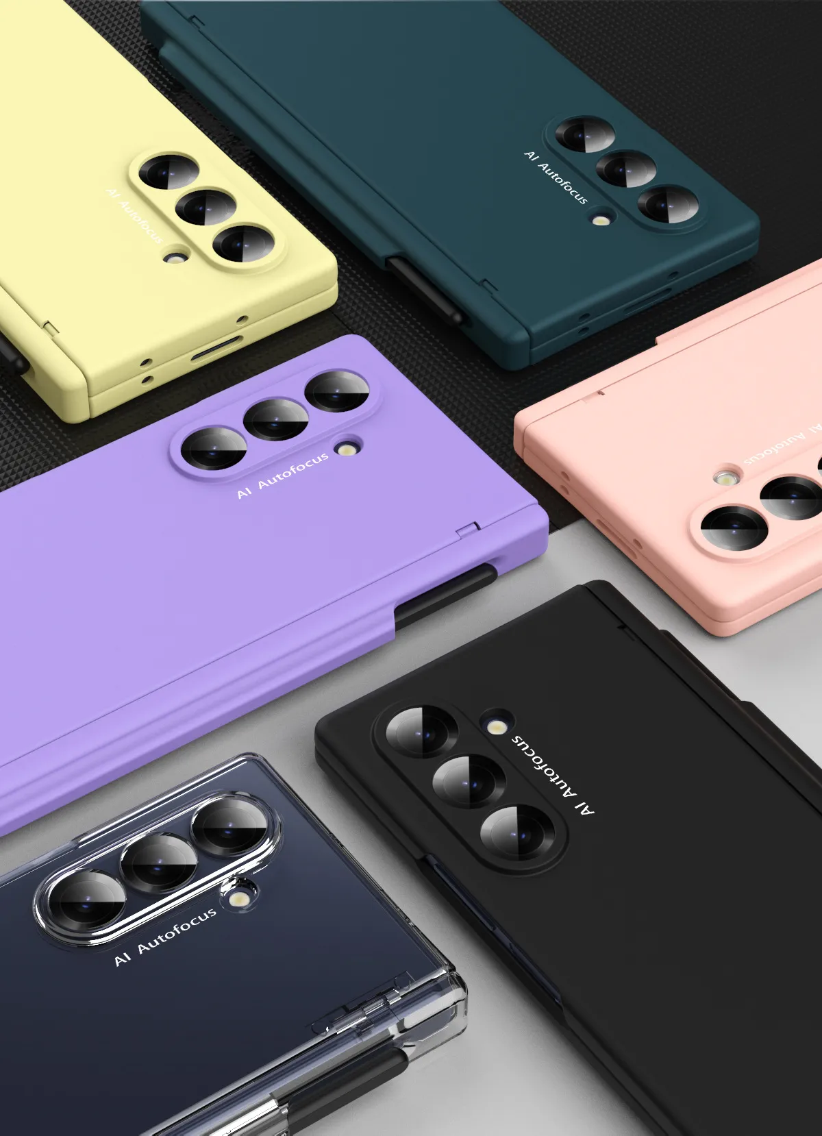 Compatible with Samsung Zfold7 phone case, new pen slot FOLD6 ultra-thin business solid color full-coverage protective case for stylus pen.