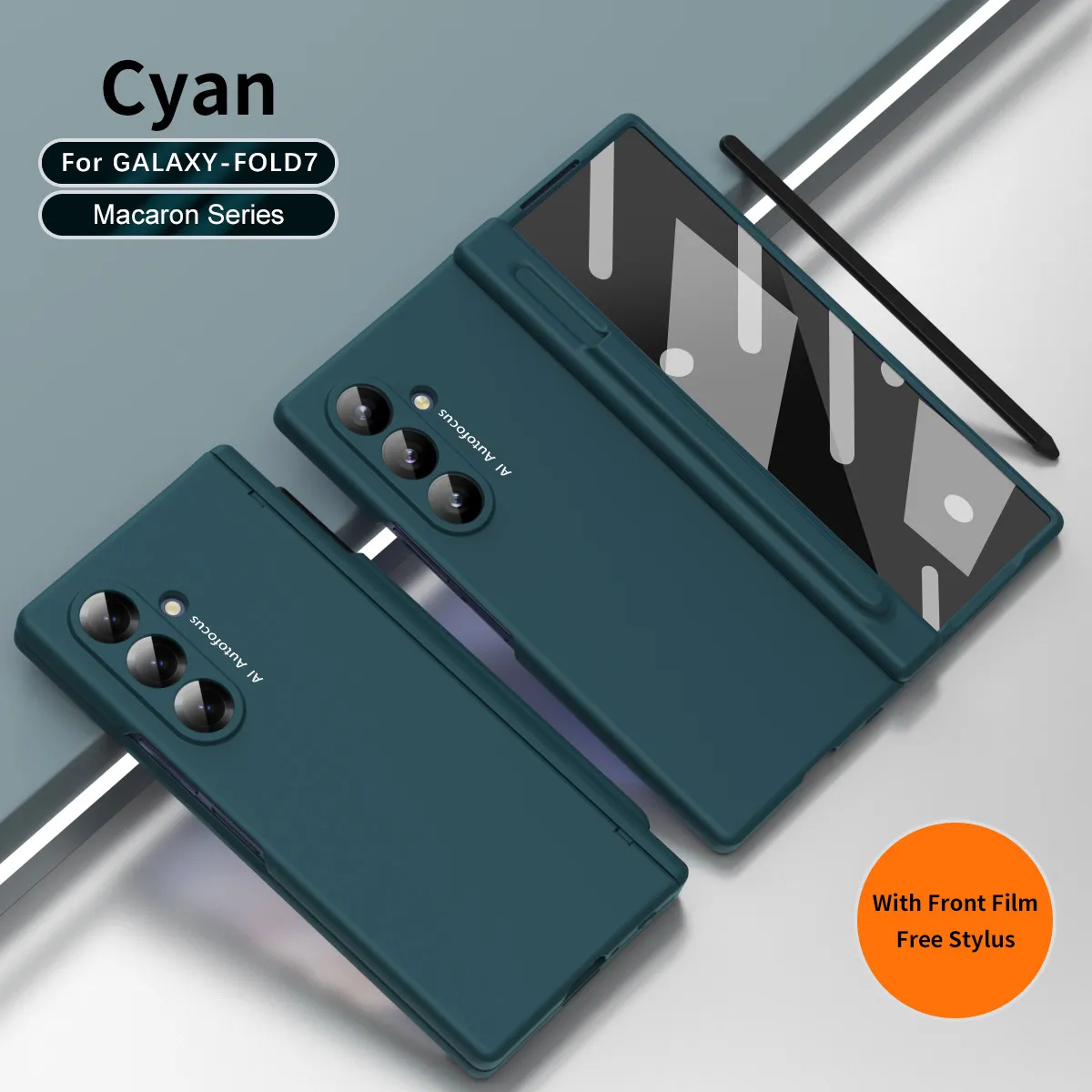 Compatible with Samsung Zfold7 phone case, new pen slot FOLD6 ultra-thin business solid color full-coverage protective case for stylus pen.