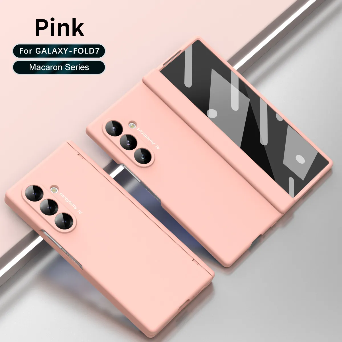 Compatible with Samsung Zfold7 phone case, new pen slot FOLD6 ultra-thin business solid color full-coverage protective case for stylus pen.