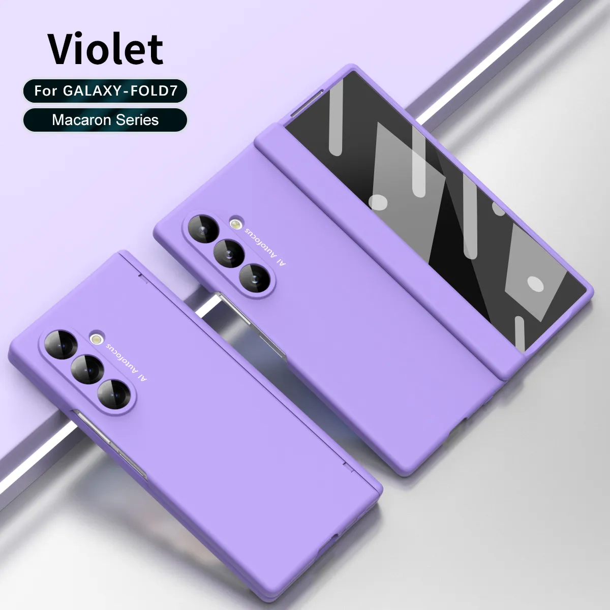 Compatible with Samsung Zfold7 phone case, new pen slot FOLD6 ultra-thin business solid color full-coverage protective case for stylus pen.