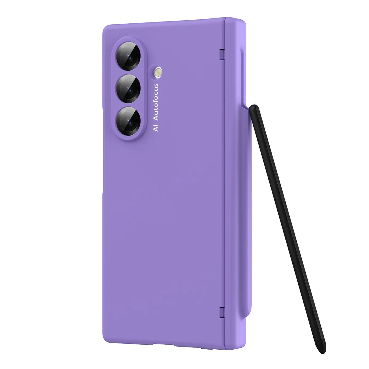 Compatible with Samsung Zfold7 phone case, new pen slot FOLD6 ultra-thin business solid color full-coverage protective case for stylus pen.