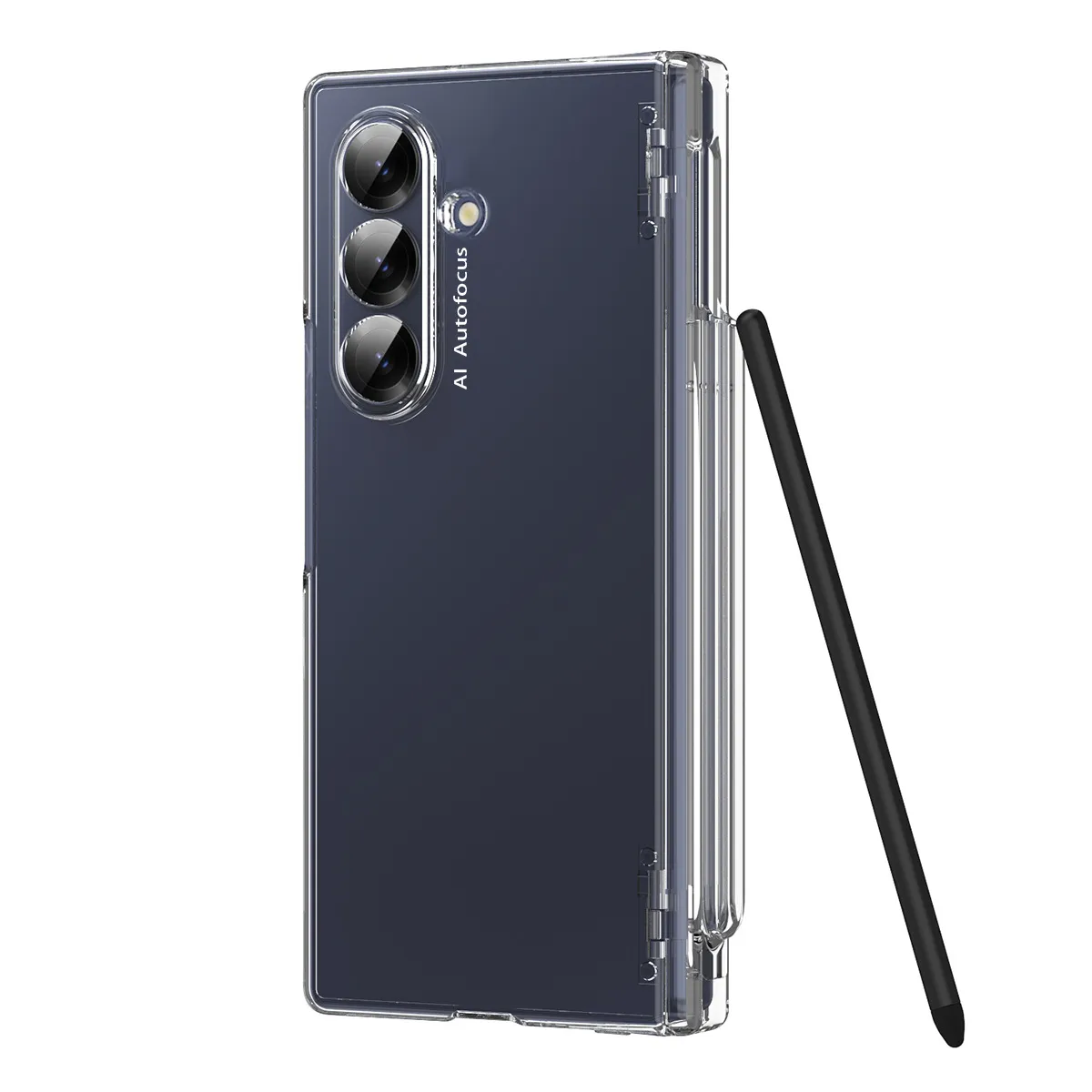 Compatible with Samsung Zfold7 phone case, new pen slot FOLD6 ultra-thin business solid color full-coverage protective case for stylus pen.