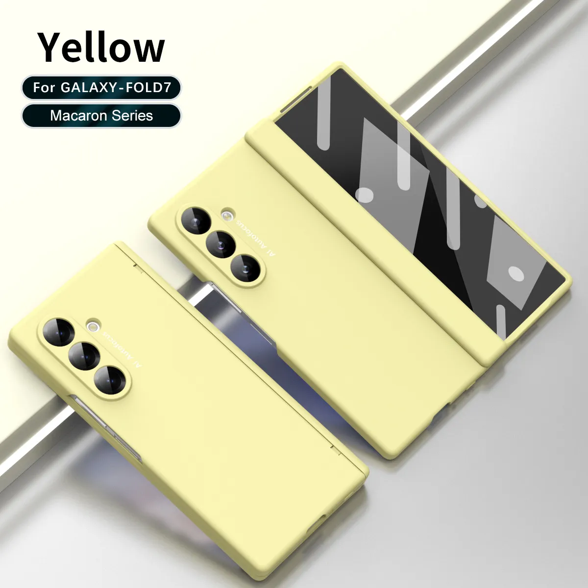 Compatible with Samsung Zfold7 phone case, new pen slot FOLD6 ultra-thin business solid color full-coverage protective case for stylus pen.