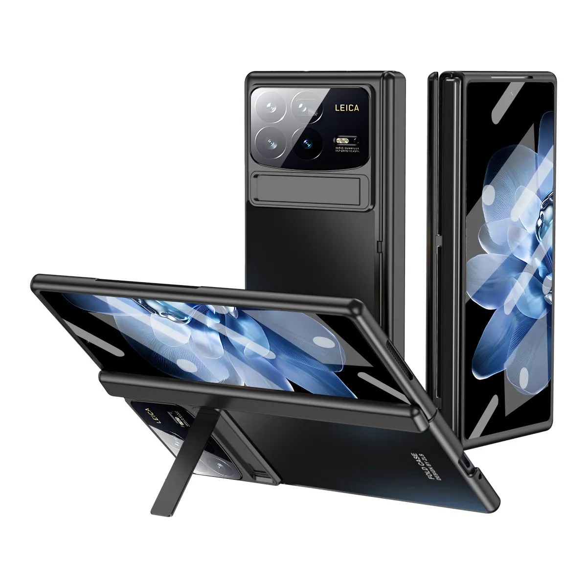 Xiaomi MIX FOLD4 phone case, solid color electroplated shell and screen protector, suitable for foldable screen phones.