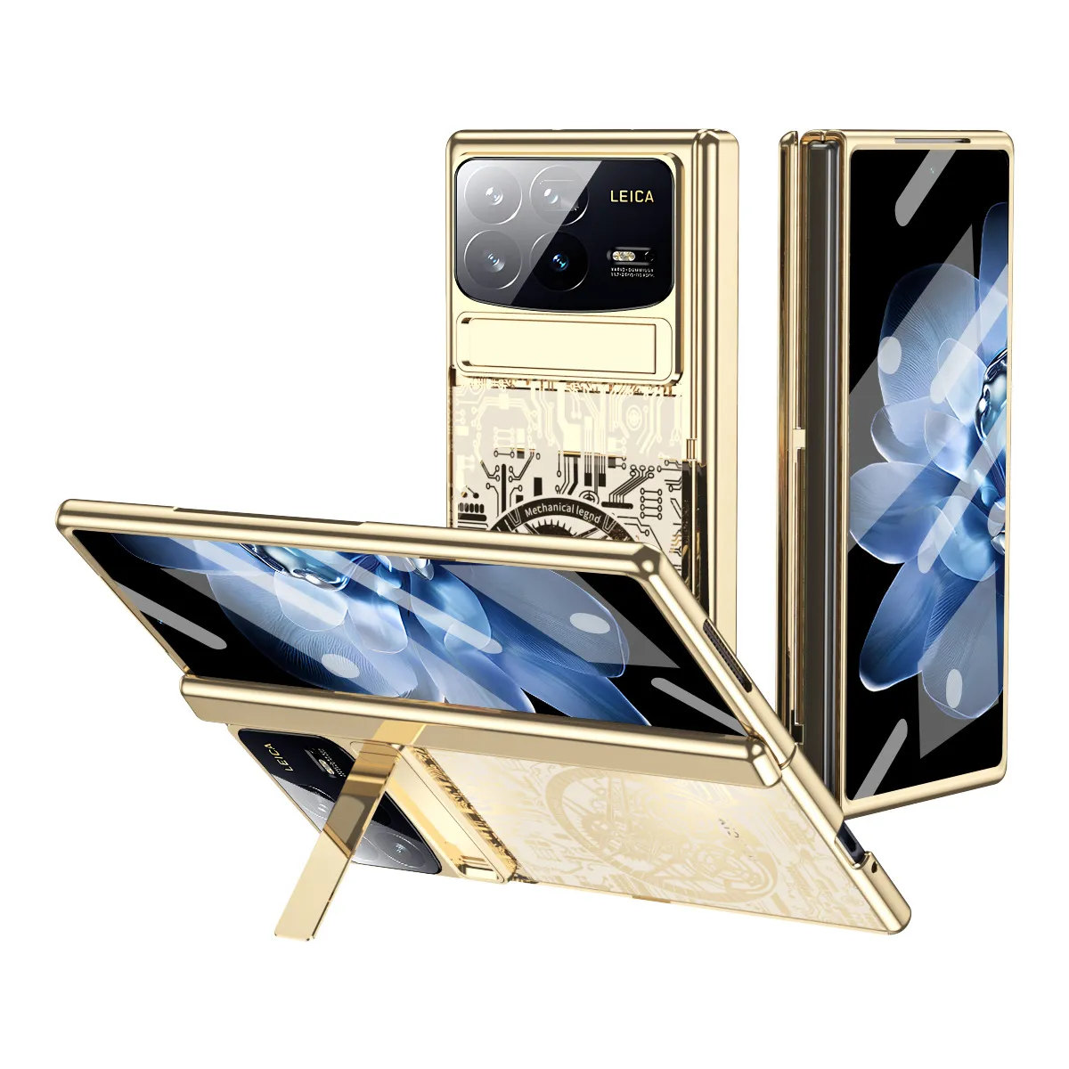 Xiaomi MIX FOLD4 phone case, foldable screen, electroplated shell, integrated anti-drop case.