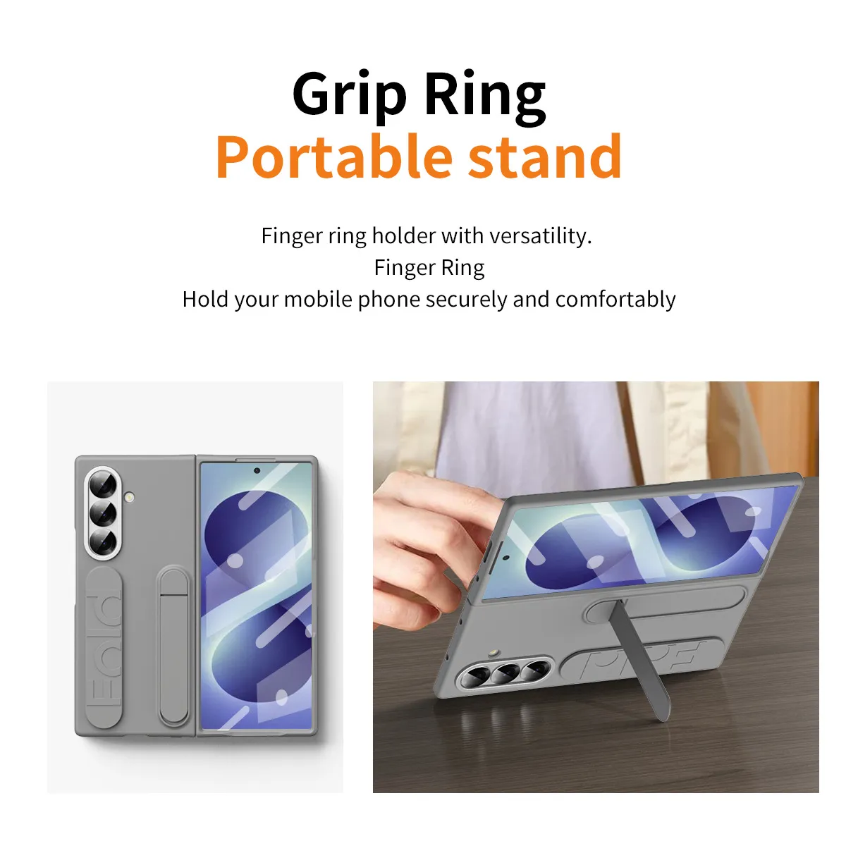 Compatible with Samsung Zfold8 Ultra phone case, official wrist strap case, integrated anti-drop protective case.