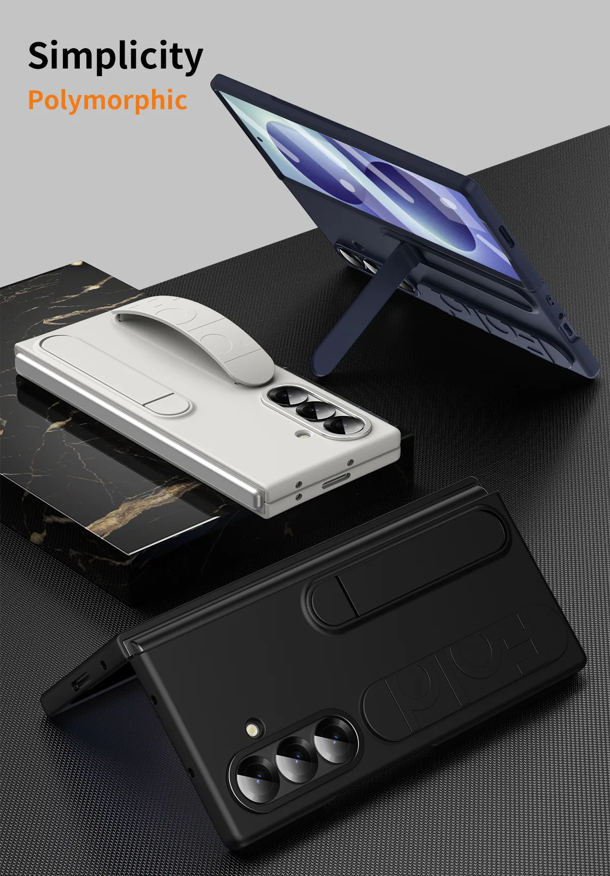 Compatible with Samsung Zfold8 Ultra phone case, official wrist strap case, integrated anti-drop protective case.