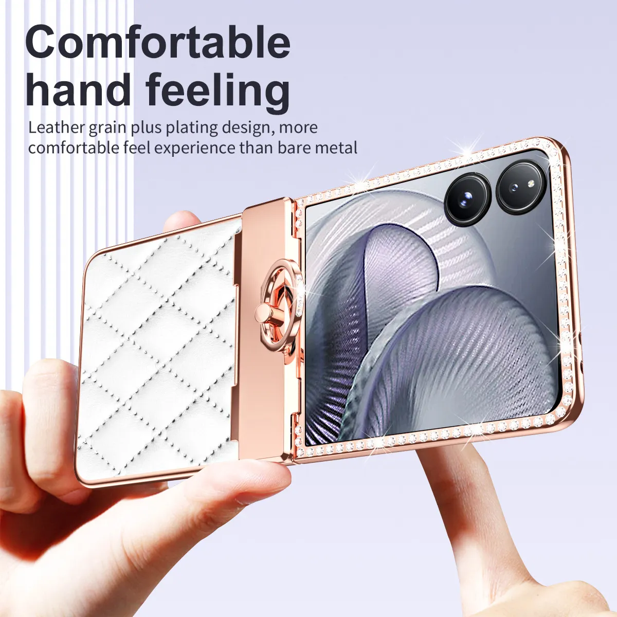 Compatible with Xiaomi MIX Flip2 phone case, foldable screen, small Chanel-style diamond hinge, drop protection.